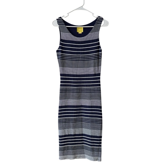 Anthropologie Maeve Edisto Column Tank Dress Size SM Blue White Stripe Casual - Picture 8 of 9